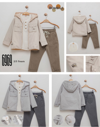 TOPTAN BOMBİLİ ERKEK ÇOCUK 3 LÜ TAKIM 2 - 5 Y