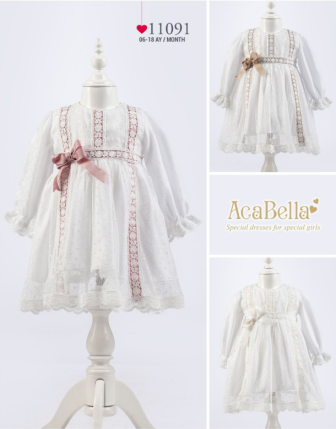 TOPTAN ACABELLA KIZ BEBEK ELBİSE 6 - 18 M