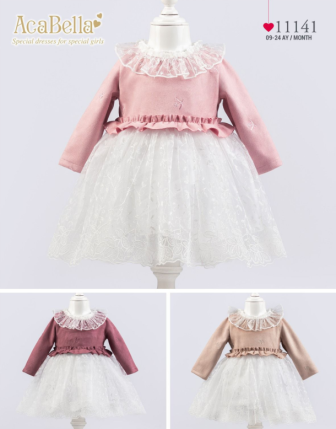 TOPTAN ACABELLA KIZ BEBEK ELBİSE 9 - 24 M