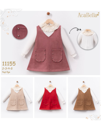 TOPTAN ACABELLA KIZ ÇOCUK BADİLİ ELBİSE 2 - 5 Y