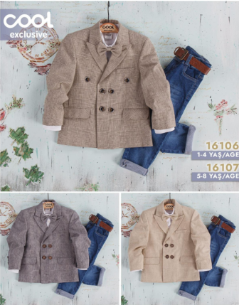 TOPTAN MELCAN ERKEK ÇOCUK 3 LÜ TAKIM 5 - 8 Y