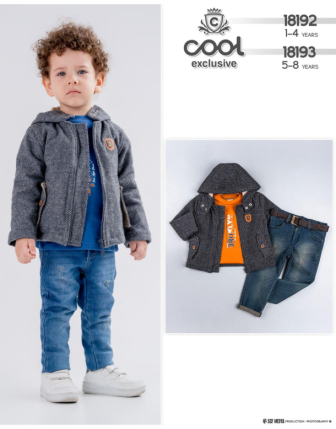 TOPTAN MELCAN ERKEK ÇOCUK 3 LÜ TAKIM 1 - 4 Y