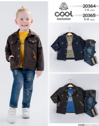 TOPTAN MELCAN ERKEK ÇOCUK 3 LÜ TAKIM 5 - 8 Y