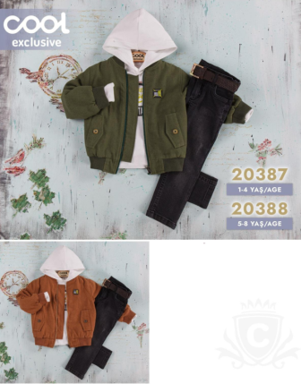 TOPTAN MELCAN ERKEK ÇOCUK 3 LÜ TAKIM 5 - 8 Y