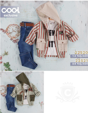 TOPTAN MELCAN ERKEK ÇOCUK 3 LÜ TAKIM 1 - 4 Y