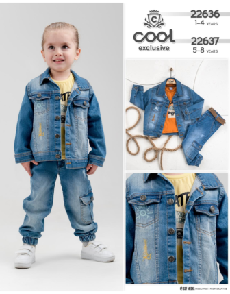 TOPTAN MELCAN ERKEK ÇOCUK 3 LÜ TAKIM 1 - 4 Y