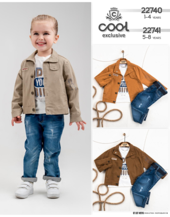 TOPTAN MELCAN ERKEK ÇOCUK 3 LÜ TAKIM 1 - 4 Y