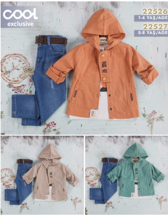 TOPTAN MELCAN ERKEK ÇOCUK 3 LÜ TAKIM 5 - 8 Y