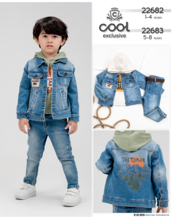 TOPTAN MELCAN ERKEK ÇOCUK 3 LÜ TAKIM 1 - 4 Y