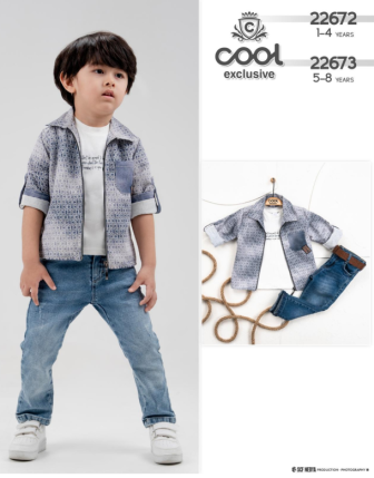 TOPTAN MELCAN ERKEK ÇOCUK 3 LÜ TAKIM 5 - 8 Y