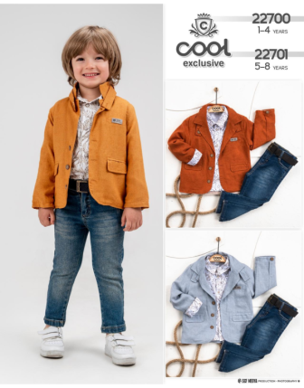 TOPTAN MELCAN ERKEK ÇOCUK 3 LÜ TAKIM 5 - 8 Y