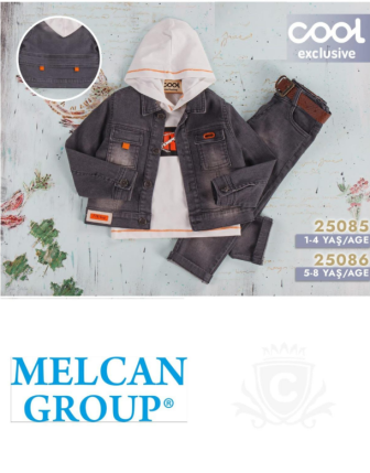 TOPTAN MELCAN ERKEK ÇOCUK 3 LÜ TAKIM 1 - 4 Y