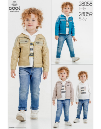 TOPTAN MELCAN ERKEK ÇOCUK 3 LÜ TAKIM 1 - 4 Y