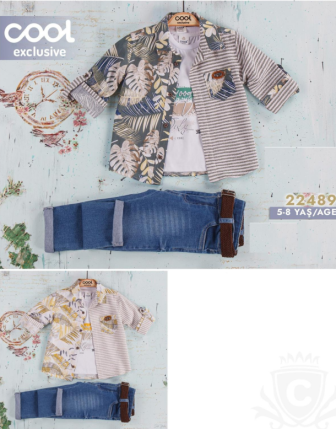 TOPTAN MELCAN ERKEK ÇOCUK 3 LÜ TAKIM 5 - 8 Y