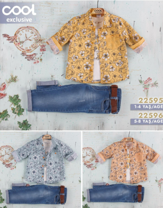 TOPTAN MELCAN ERKEK ÇOCUK 3 LÜ TAKIM 5 - 8 Y