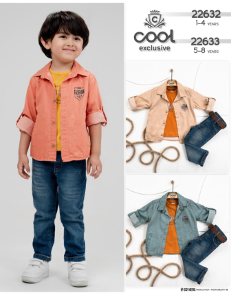 TOPTAN MELCAN ERKEK ÇOCUK 3 LÜ TAKIM 1 - 4 Y