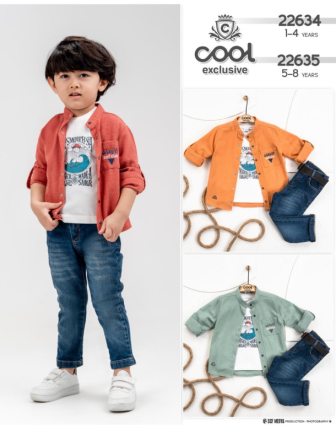 TOPTAN MELCAN ERKEK ÇOCUK 3 LÜ TAKIM 1 - 4 Y