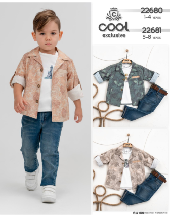 TOPTAN MELCAN ERKEK ÇOCUK 3 LÜ TAKIM 5 - 8 Y