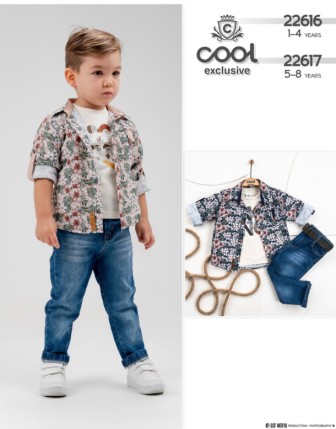 TOPTAN MELCAN ERKEK ÇOCUK 3 LÜ TAKIM 1 - 4 Y