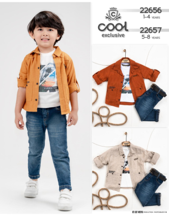 TOPTAN MELCAN ERKEK ÇOCUK 3 LÜ TAKIM 5 - 8 Y