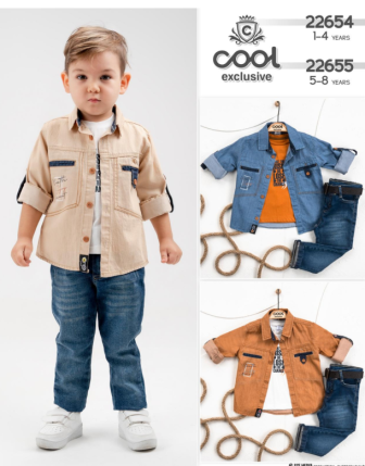 TOPTAN MELCAN ERKEK ÇOCUK 3 LÜ TAKIM 1 - 4 Y