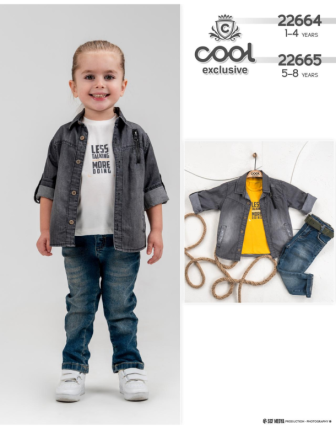 TOPTAN MELCAN ERKEK ÇOCUK 3 LÜ TAKIM 5 - 8 Y