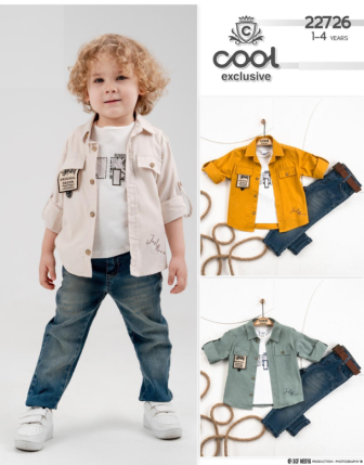 TOPTAN MELCAN ERKEK ÇOCUK 3 LÜ TAKIM 1 - 4 Y