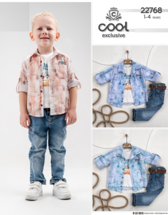 TOPTAN MELCAN ERKEK ÇOCUK 3 LÜ TAKIM 1 - 4 Y