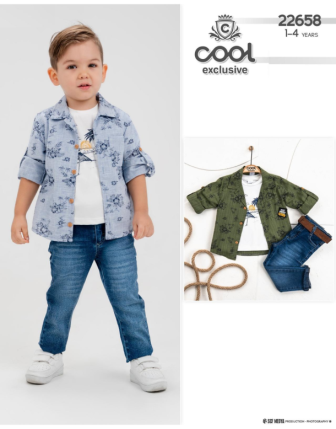 TOPTAN MELCAN ERKEK ÇOCUK 3 LÜ TAKIM 1 - 4 Y