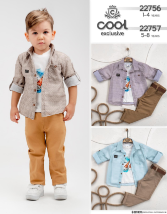 TOPTAN MELCAN ERKEK ÇOCUK 3 LÜ TAKIM 5 - 8 Y