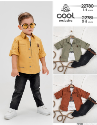 TOPTAN MELCAN ERKEK ÇOCUK 3 LÜ TAKIM 5 - 8 Y