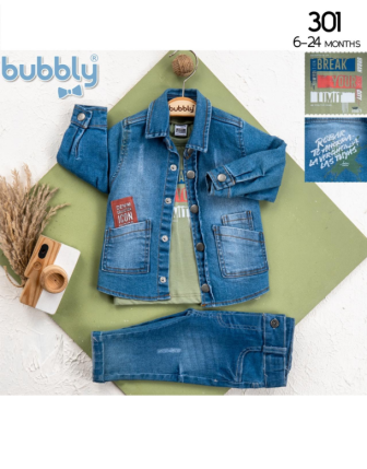 TOPTAN MELCAN ERKEK BEBEK 3 LÜ TAKIM 6 - 24 M