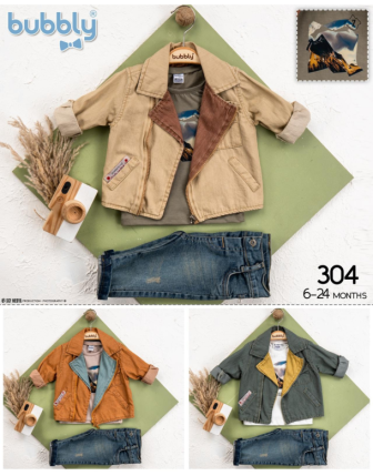 TOPTAN MELCAN ERKEK BEBEK 3 LÜ TAKIM 6 - 24 M