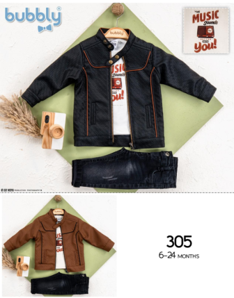 TOPTAN MELCAN ERKEK BEBEK 3 LÜ TAKIM 6 - 24 M