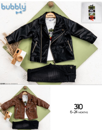 TOPTAN MELCAN ERKEK BEBEK 3 LÜ TAKIM 6 - 24 M