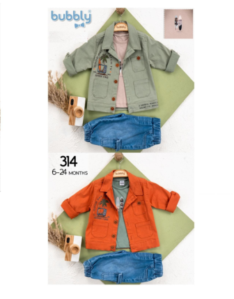 TOPTAN MELCAN ERKEK BEBEK 3 LÜ TAKIM 6 - 24 M