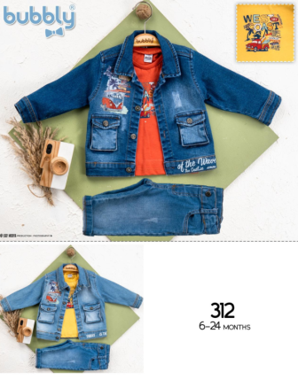 TOPTAN MELCAN ERKEK BEBEK 3 LÜ TAKIM 6 - 24 M