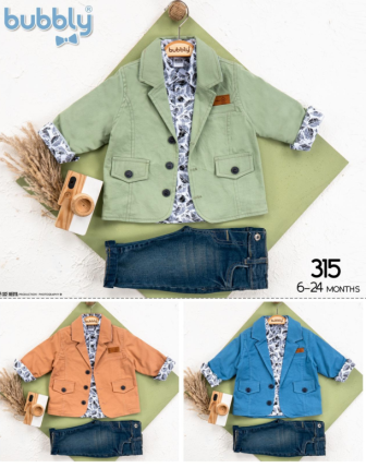 TOPTAN MELCAN ERKEK BEBEK 3 LÜ TAKIM 6 - 24 M