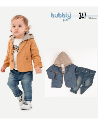 TOPTAN MELCAN ERKEK BEBEK 3 LÜ TAKIM 9 - 24 M