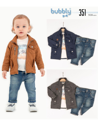 TOPTAN MELCAN ERKEK BEBEK 3 LÜ TAKIM 9 - 24 M