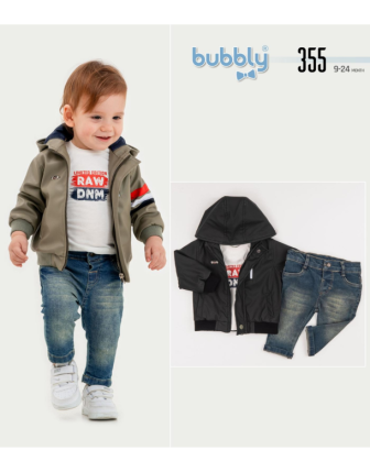 TOPTAN MELCAN ERKEK BEBEK 3 LÜ TAKIM 9 - 24 M