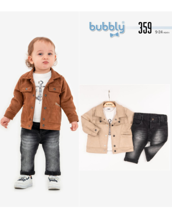 TOPTAN MELCAN ERKEK BEBEK 3 LÜ TAKIM 9 - 24 M