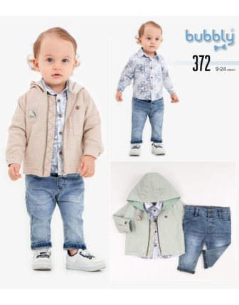 TOPTAN MELCAN ERKEK BEBEK 3 LÜ TAKIM 9 - 24 M