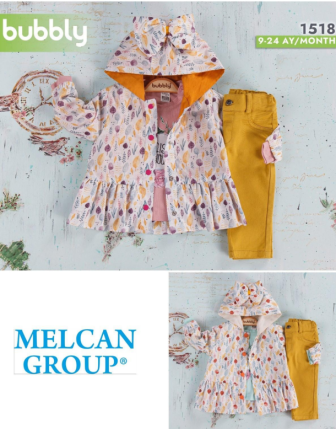 TOPTAN MELCAN KIZ BEBEK 3 LÜ TAKIM 9 - 24 M