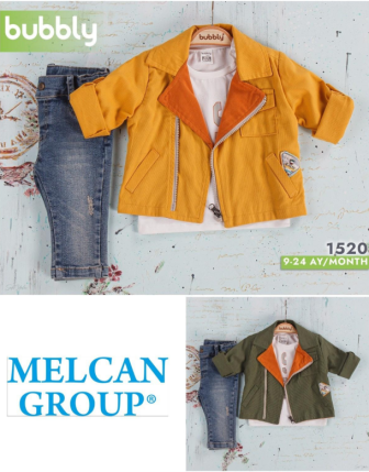 TOPTAN MELCAN ERKEK BEBEK 3 LÜ TAKIM 9 - 24 M