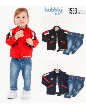 TOPTAN MELCAN ERKEK BEBEK 3 LÜ TAKIM 9 - 24 M