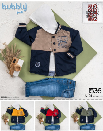 TOPTAN MELCAN ERKEK BEBEK 3 LÜ TAKIM 6 - 24 M