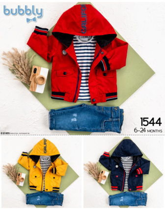 TOPTAN MELCAN ERKEK BEBEK 3 LÜ TAKIM 6 - 24 M