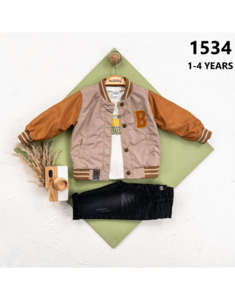 TOPTAN MELCAN ERKEK BEBEK 3 LÜ TAKIM 1 - 4 Y