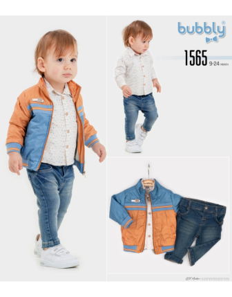 TOPTAN MELCAN ERKEK BEBEK 3 LÜ TAKIM 9 - 24 M